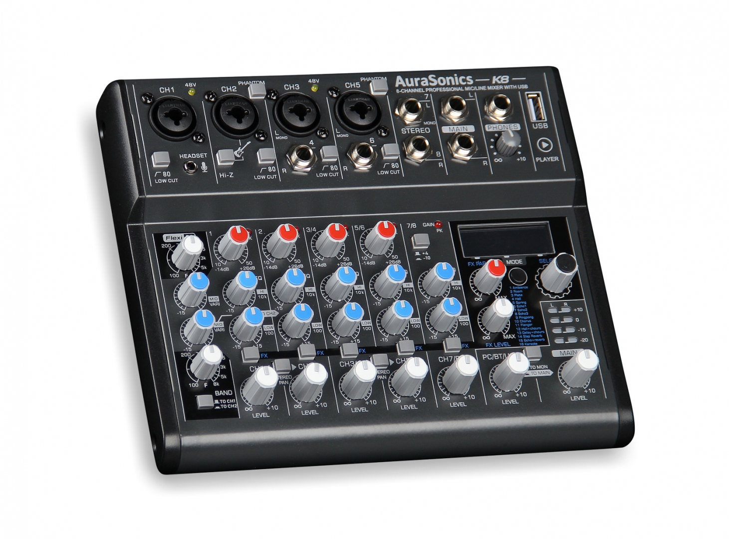 AuraSonics K8 компактный микшерный пульт в Славянске-на-Кубани