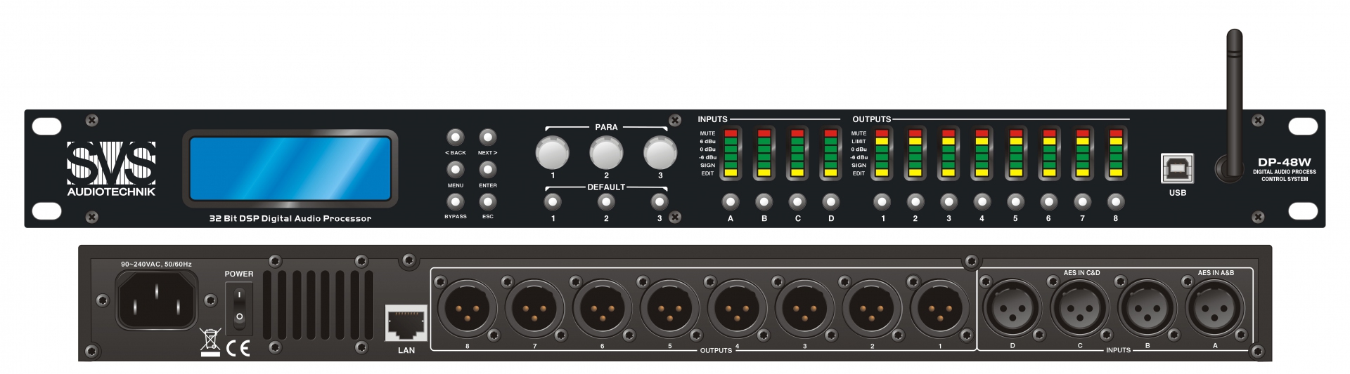 SVS Audiotechnik DP-48W Цифровой процессор: 4 входа 8 выходов в Славянске-на-Кубани