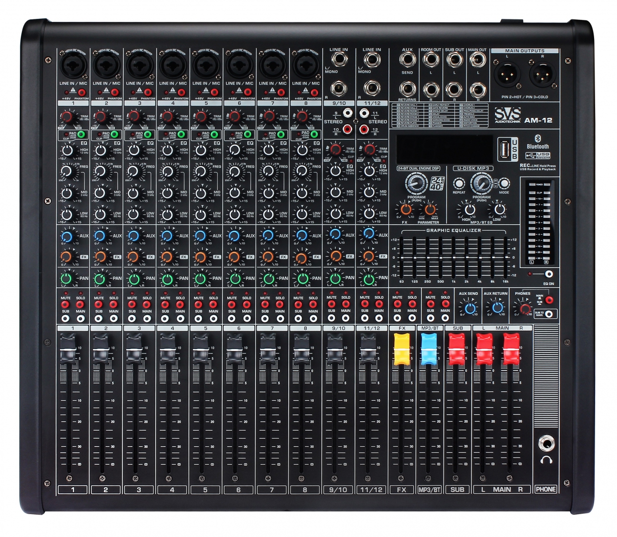 SVS Audiotechnik mixers AM-12 Микшерный пульт аналоговый, 12-канальный в Славянске-на-Кубани