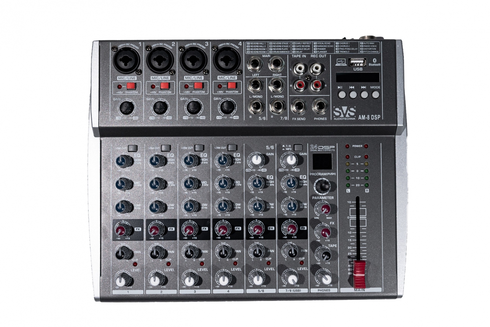 SVS Audiotechnik mixers AM-8 DSP Микшерный пульт аналоговый, 8-канальный в Славянске-на-Кубани