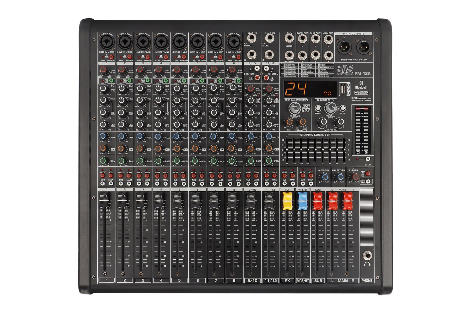 SVS Audiotechnik mixers PM-12A Активный аналоговый микшерный пульт, 12-канальный в Славянске-на-Кубани
